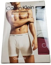 Calvin Klein 3 Pack Cotton Stretch Boxer Brief Classic Underwear Mens Si... - £21.66 GBP