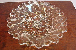 Pressed clear glass candy dish decorated,  5 1/2&quot; [GL12] - £14.80 GBP