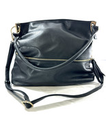 Faux Leather Large Black Handbag w/ Shoulder &amp; Crossbody Strap - $15.39 CAD