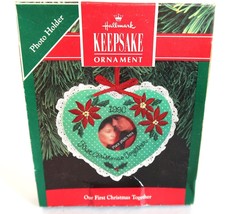 Vtg Hallmark Keepsake Ornament Our First Christmas Together in Box '90 - £9.59 GBP
