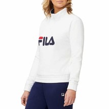 FILA- 1/4 Zip Pullover Logo Sweatshirt, White/Blue- NWT- FREE SHIPPING - $23.95