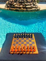 Custom Orange and Black Halloween Chessboard - $73.00