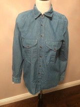 Pre-owned ZARA 100% cotton Denim Shirt SZ S - $38.61