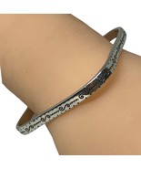 Brighton Silver Tone Square Floral Bangle Bracelet - $20.77