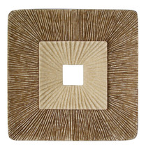 1 X 19 X 19 Brown Concave Square Double Layer Ribbed  Wall Plaque - £222.60 GBP