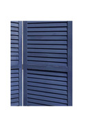 HomeRoots 3 Panel Dark Blue Shutter Screen Room Divider - $610.01