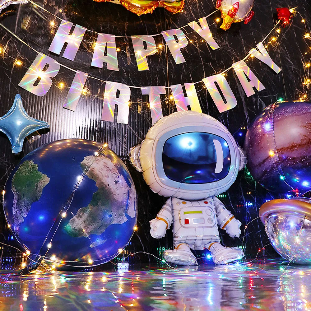 Play 3D Astronaut Rocket F Balloons Plane Globos SAship Balloon Outer SA Theme B - $29.00