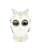Swarovski Crystal Small Owl w Green Eyes in Original Box #010014 - $24.75