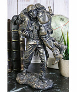 Hacksaw Ridge Military Soldier Carrying A Wounded Brother Figurine 7.25&quot;... - $51.95 CAD