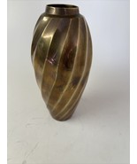 Vintage Brass Art Deco Style 7” Swirl Vase - $21.49