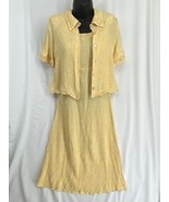 Youth Girls K &amp; Company Size 12 Yellow Crinkle Midi Sleeveless Dress &amp; J... - €10,71 EUR