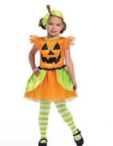 Girls Way to Celebrate Pumpkin Dress Up Halloween Costume Size 6/6X Head... - $15.84