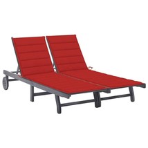  Sunlounger Grey Solid Acacia wood - €470,39 EUR