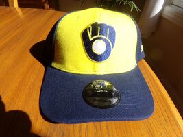 "MILWAUKEE BREWERS" New Era Brown Flat Bill Plastic Snap Back OSFM NWT $... - $19.55