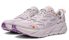 HOKA CLIFTON L VIBRANT BLOOM FLOWER EMBROIDERED LEATHER SHOES - SOLD OUT... - £204.44 GBP
