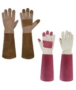 Bundle - 2 Pairs of Pruning Gloves Long for Men &amp; Women, Pigskin Leather... - $3,001.37 MXN