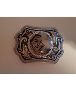 Silver And Agate Unbranded Western Belt Buckle Collectible - $21.04