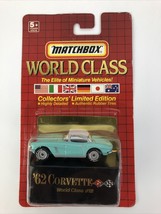 Authentic Matchbox '62 Corvette #18 World Class Collectors Limited Edition V8 - £13.34 GBP