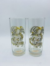 Ed Hardy Skull &amp; Eagle Drinking Glass By Christian Audigier Set Of 2 Preowned - £11.73 GBP