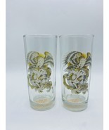 Ed Hardy Skull &amp; Eagle Drinking Glass By Christian Audigier Set Of 2 Pre... - $20.32 CAD