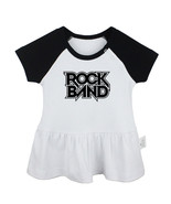 Rock Band Design Newborn Baby Girls Dress Toddler Infant 100% Cotton Clo... - £10.28 GBP