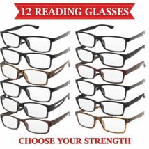 12-Pack Reading Glasses Readers Unisex Men Women Bulk Lot You Choose Power - $19.95