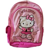 Vintage Hello Kitty Backpack 2006 Pink Satin Glitter Embroidered Sanrio FLAWS - £39.95 GBP