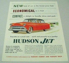 1953 Print Ad Hudson Super Jet Red 4-Door Compact Car  - $14.53