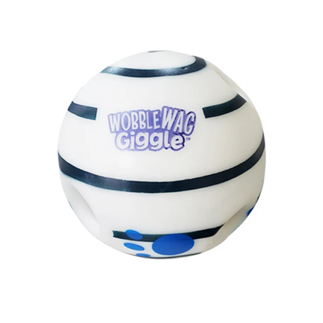 Wobble Wag Giggle Ball, Interactive Dog Toy, Fun Giggle Sounds When Rolled - $19.00