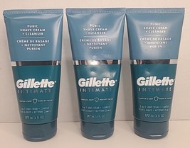 Gillette Intimate Pubic Shave Cream + Cleanser, 6FL OZ, Lot of 3 - £15.79 GBP