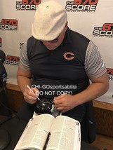 TOM THAYER Signed Autograph Chicago Bears Mini Helmet Photo PROOF Super ... - £62.27 GBP