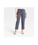 A New Day Women&#39;s High-Rise Ruffle Waist Pull On Cropped Pants X-SMALL B... - $24.99