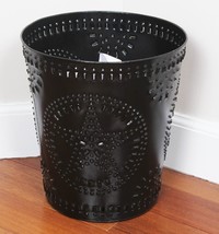 Country punched Star Wastebasket in Black metal image 3