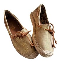Sperry Topsider Gold Highlighted and Canvas Lowtop Tied Shoes Sneakers Size 6 - £23.48 GBP