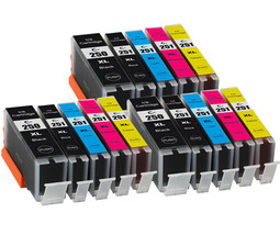 15 Pk Pgi-250Xl Cli-251Xl Ink Tanks + Led Chip For Canon Mx920 Mg5422 Mg... - £27.48 GBP