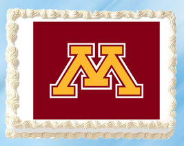 Minnesota Gophers Edible Image Topper Cupcake Cake Frosting 1/4 Sheet 8.5 x 11" - $11.75