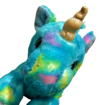 Aurora Blueberry Ripple Unicorn Plush Stuffed Animal 7 Inch Blue Tie Dye Pastels - £5.41 GBP