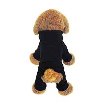 LifeWheel Dog Hoodie Fleece Sweatshirt Buttons Winter Warm Cotton Black ... - €11,38 EUR