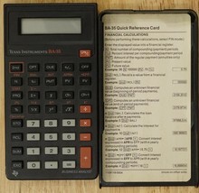 Vintage Texas Instruments BA-35 Orange Black Handheld LCD Financial Calculator - £11.86 GBP