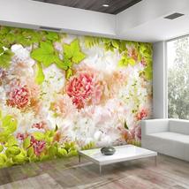 Tiptophomedecor Peel and Stick Floral Wallpaper Wall Mural - Bright Peonies - Re - £47.95 GBP+
