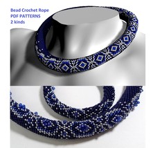 Bead Crochet Rope patterns «Roberta» Necklace and Bracelet. PDF file - $6.78 CAD