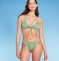 Women&#39;S Cheeky Bikini Bottom - Basil Green M (8-10) - £23.56 GBP