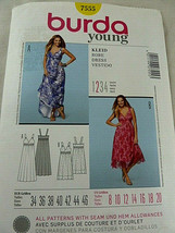 Maxi long Dress Misses Size 8 10 12 141618 20 Burda 7555 Sewing Pattern ... - £7.90 GBP