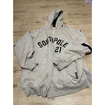 Southpole Mens Zip Up Hoodie Gray Size XL Vtg Y2K Streetwear - Zipper Br... - $26.72