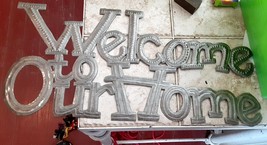 Welcome to Our Home metal wall art  cut sign gift idea NEW - £3.95 GBP