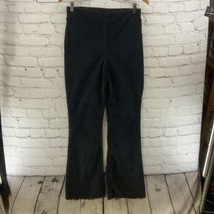 Knox Rose Pull On Pants Womens Sz S Black Corduroy High Rise Raw Hem  - £15.85 GBP