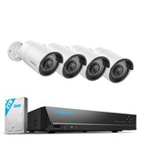 REOLINK 8CH 5MP Home Security Camera System, 4pcs Wired 5MP Outdoor PoE ... - £372.94 GBP