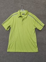 CALLAWAY Golf Polo Shirt Mens L Yellow Performance Stretch Vented Moistu... - $23.63