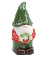 Mr. Christmas NWT Ceramic Red, Green &amp; White Christmas Gnome Cookie Jar,... - £38.94 GBP