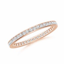 ANGARA Channel-Set Diamond Eternity Wedding Band in 14K Solid Gold - £824.49 GBP